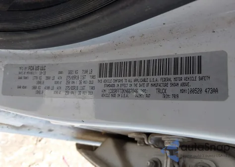 2019 Ram 1500 Big Horn/Lone Star 4X4 5'7 Box из США, поврежденный, VIN 1C6SRFFT2KN667846